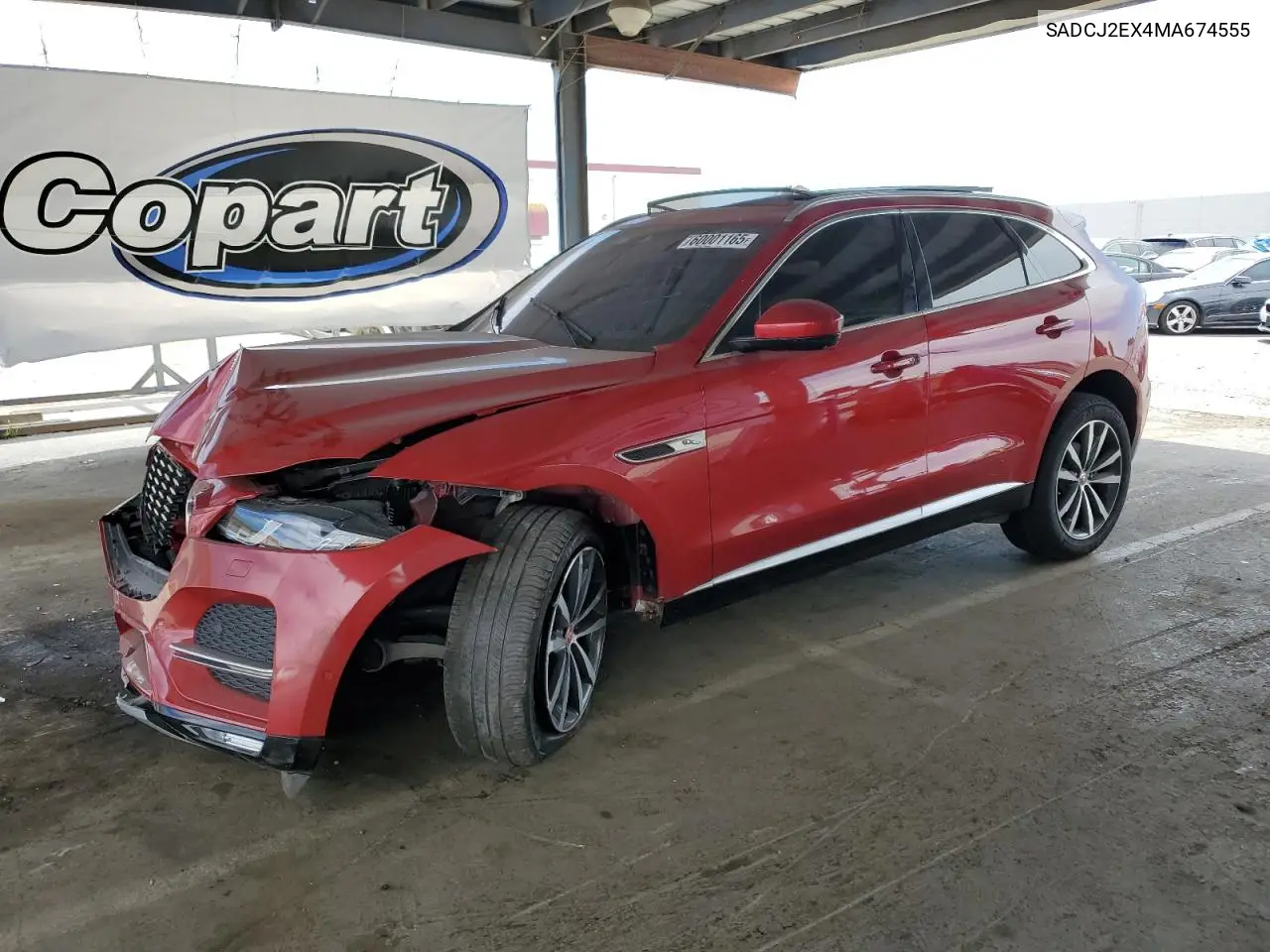 2021 Jaguar F-Pace S VIN: SADCJ2EX4MA674555 Lot: 60001165