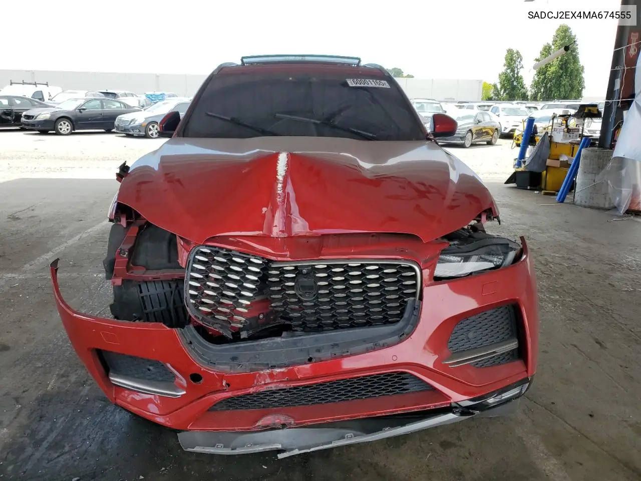 2021 Jaguar F-Pace S VIN: SADCJ2EX4MA674555 Lot: 60001165