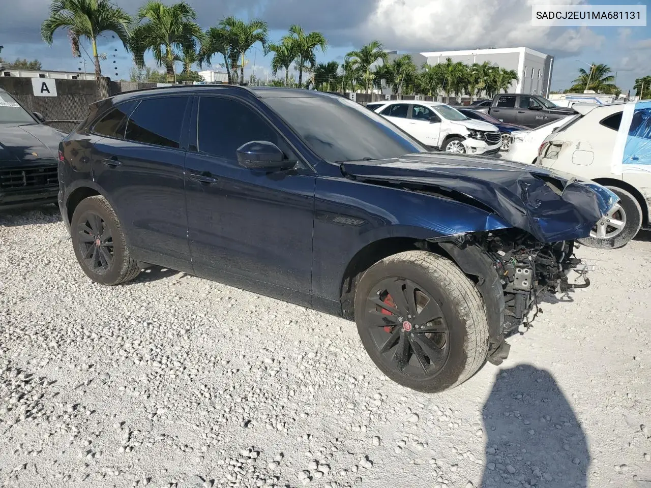2021 Jaguar F-Pace S VIN: SADCJ2EU1MA681131 Lot: 61207435