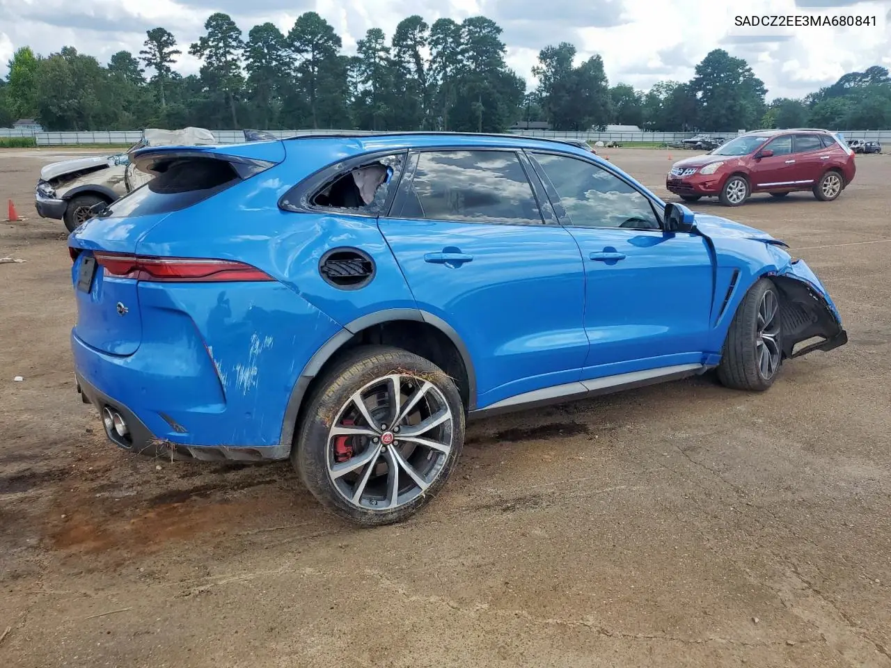 2021 Jaguar F-Pace Svr VIN: SADCZ2EE3MA680841 Lot: 63421105