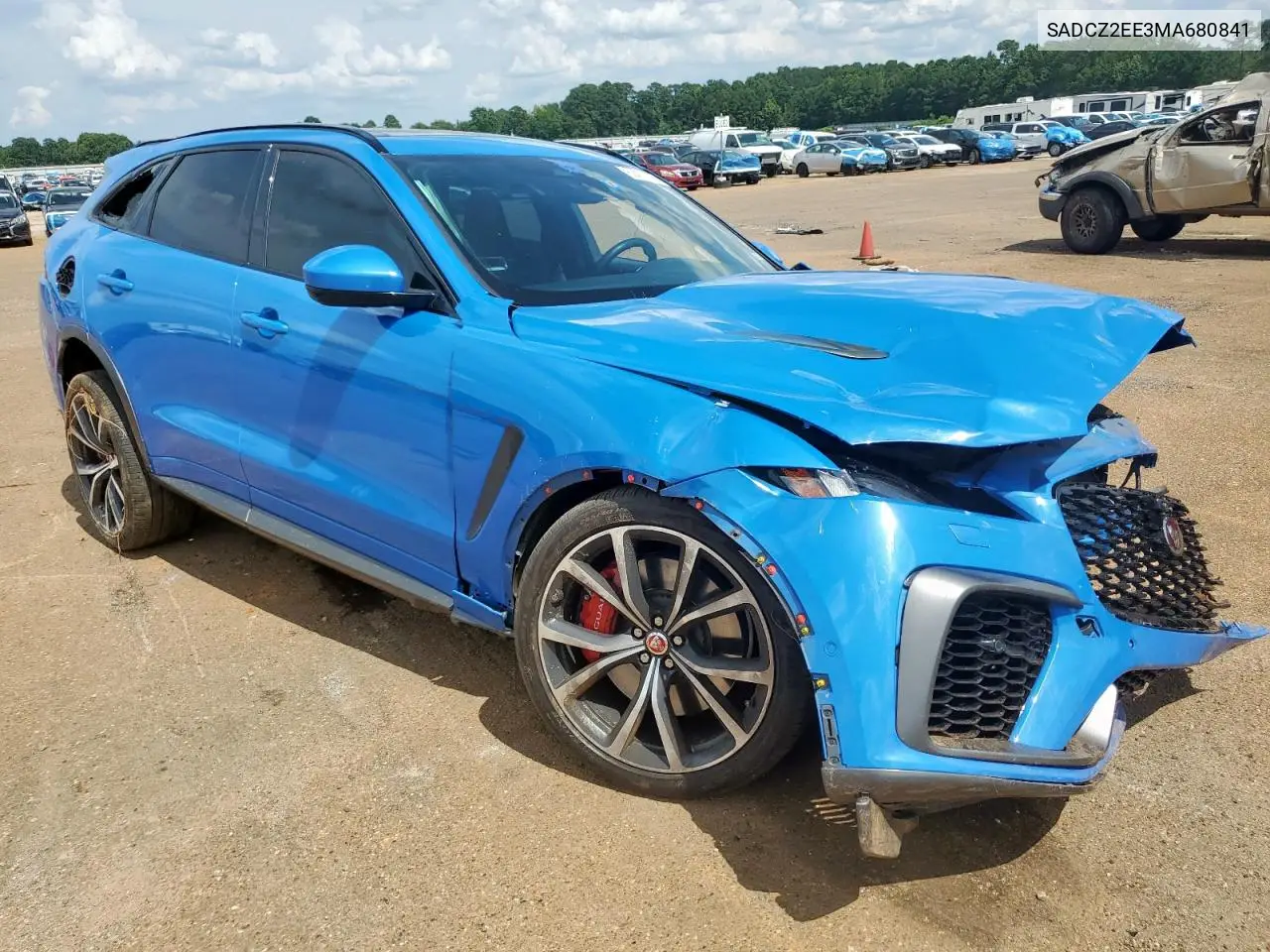 2021 Jaguar F-Pace Svr VIN: SADCZ2EE3MA680841 Lot: 63421105