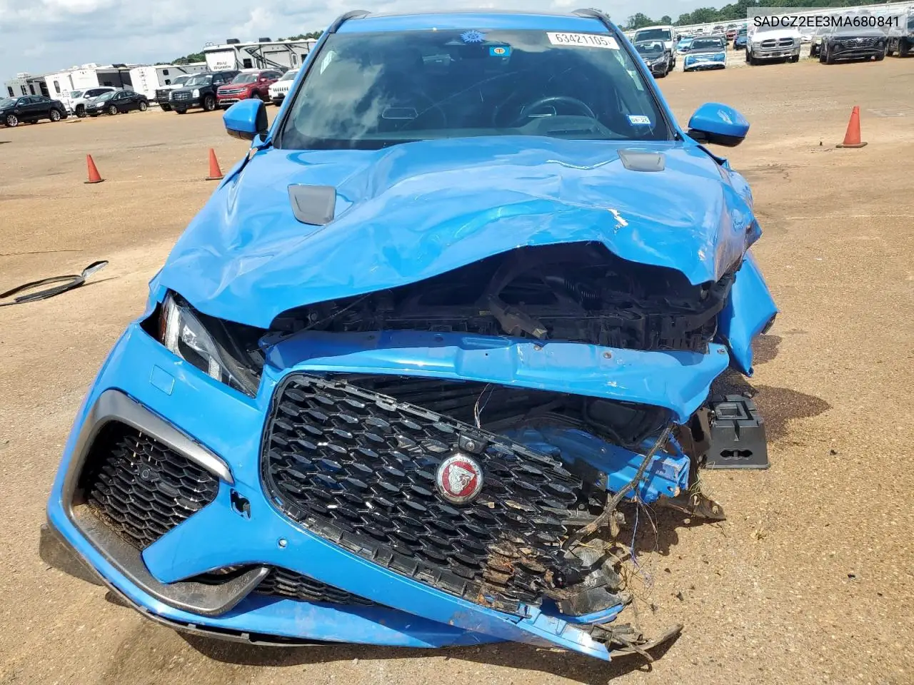 2021 Jaguar F-Pace Svr VIN: SADCZ2EE3MA680841 Lot: 63421105