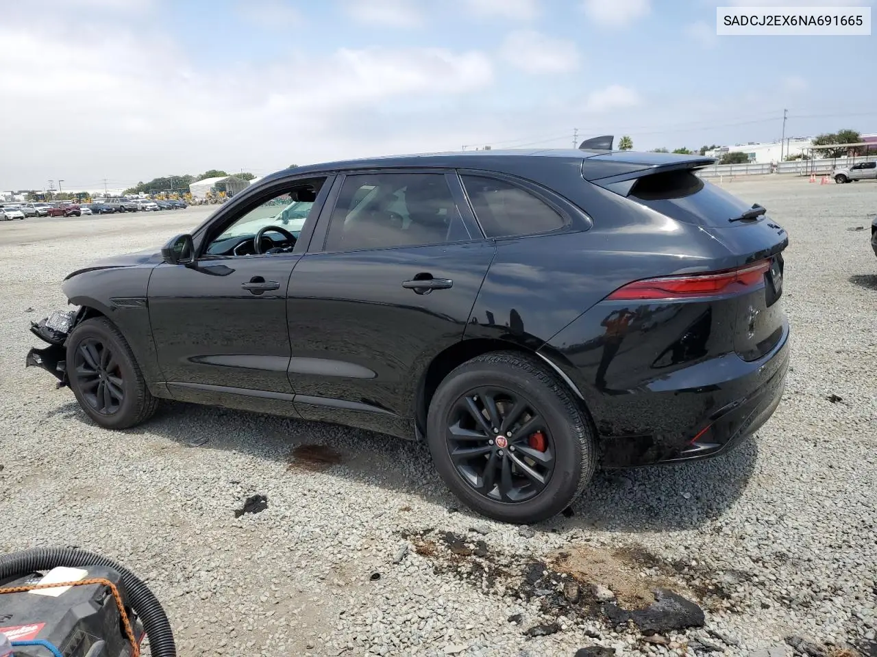 2022 Jaguar F-Pace S VIN: SADCJ2EX6NA691665 Lot: 60254045