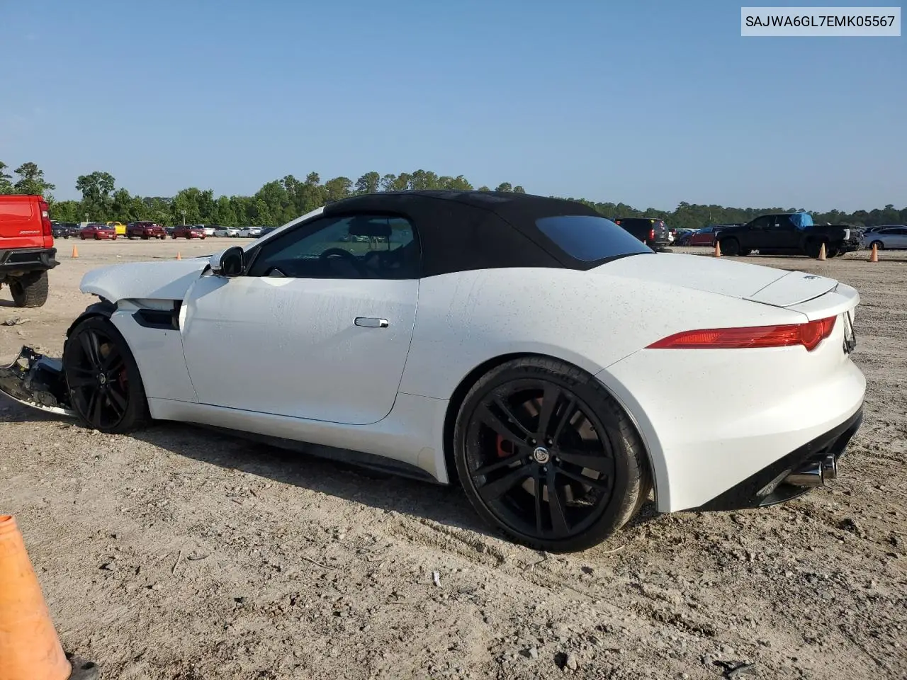 2014 Jaguar F-Type V8 S VIN: SAJWA6GL7EMK05567 Lot: 56123195