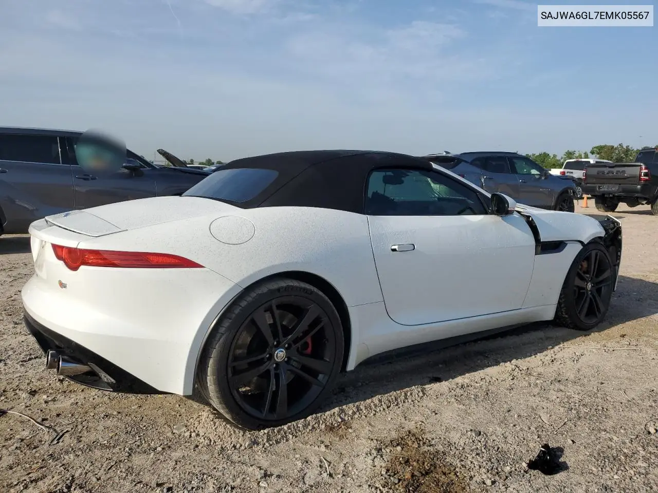2014 Jaguar F-Type V8 S VIN: SAJWA6GL7EMK05567 Lot: 56123195
