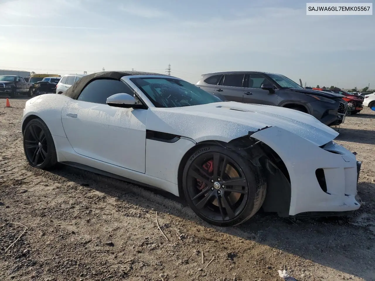 2014 Jaguar F-Type V8 S VIN: SAJWA6GL7EMK05567 Lot: 56123195