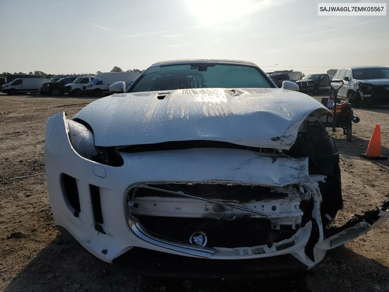 2014 Jaguar F-Type V8 S VIN: SAJWA6GL7EMK05567 Lot: 56123195