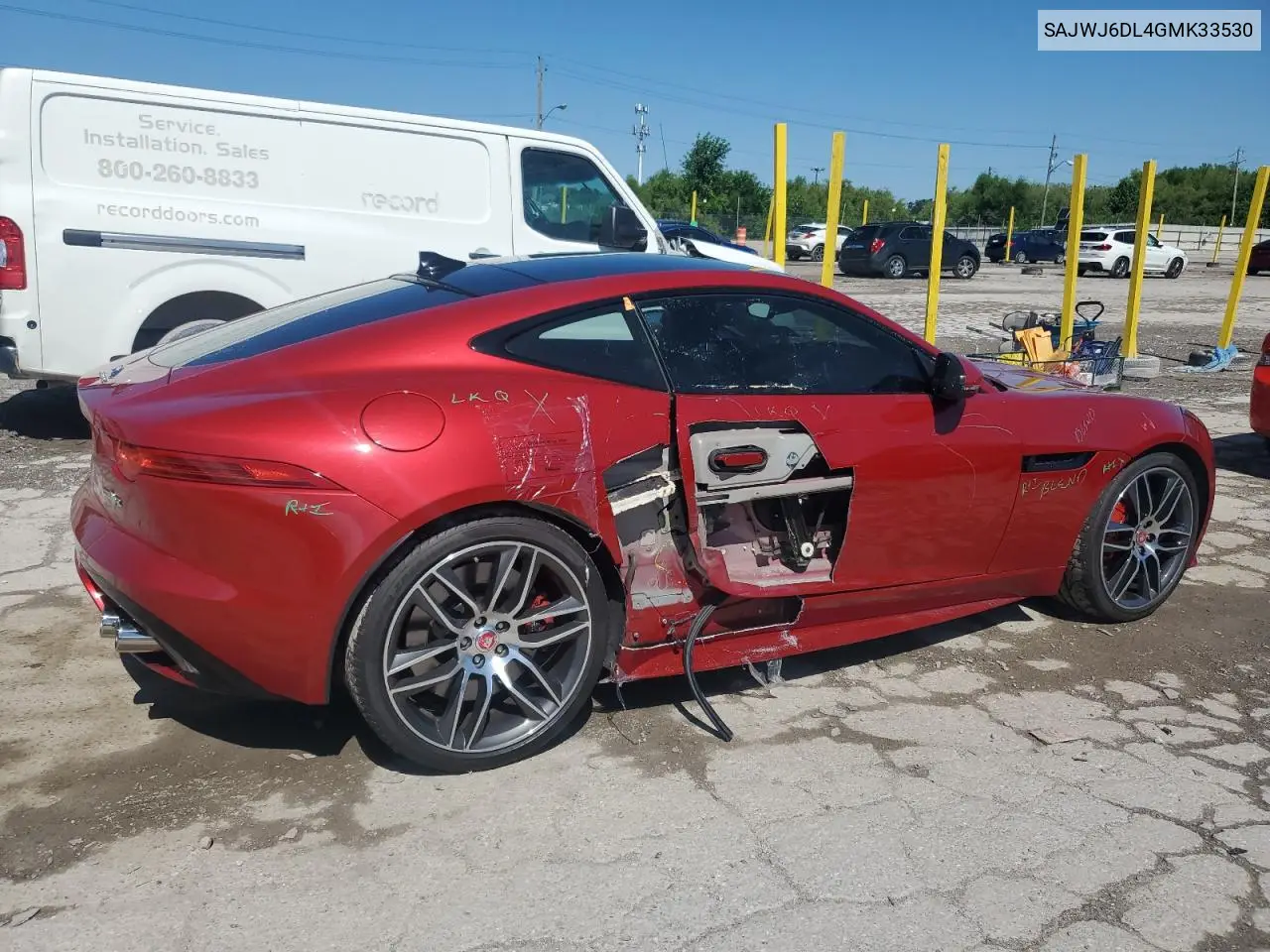 2016 Jaguar F-Type R VIN: SAJWJ6DL4GMK33530 Lot: 62431245