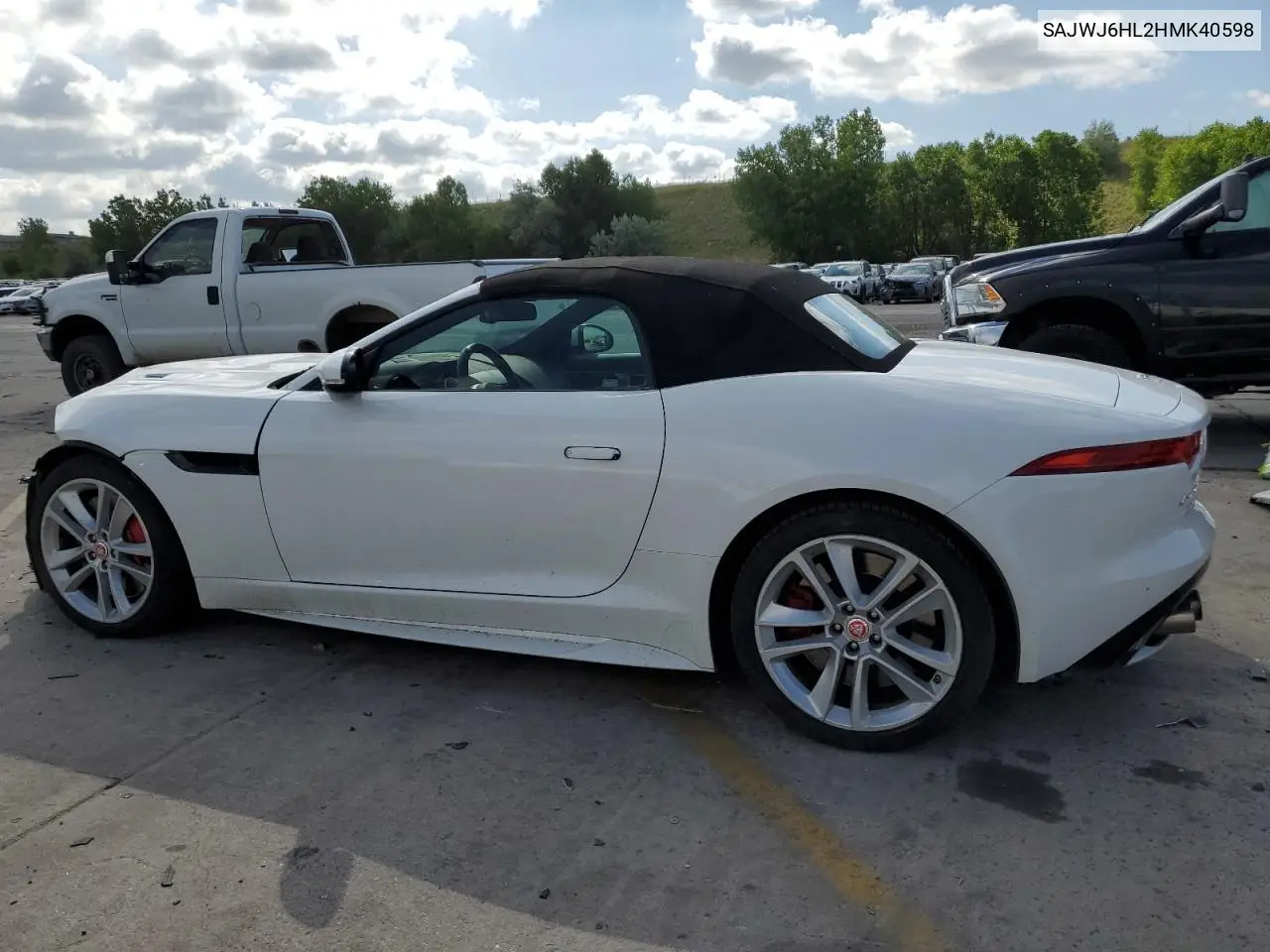 2017 Jaguar F-Type R VIN: SAJWJ6HL2HMK40598 Lot: 61839165