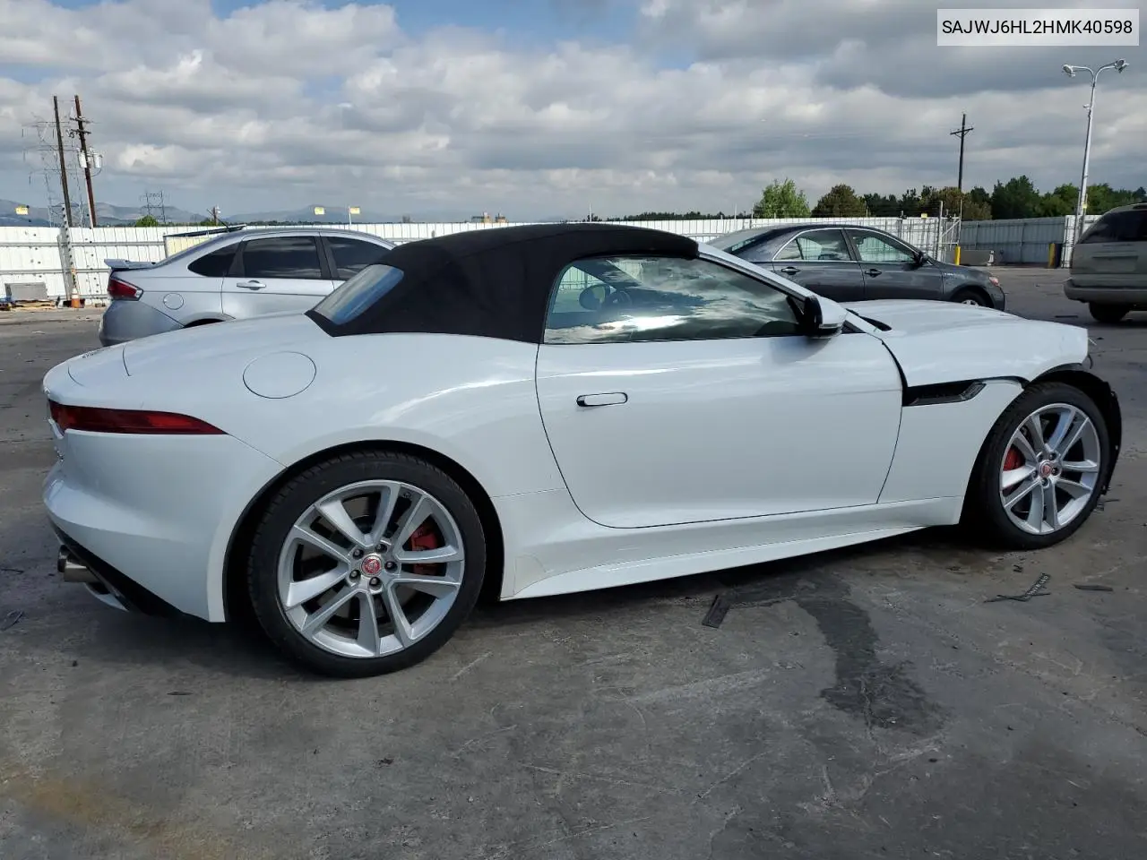 2017 Jaguar F-Type R VIN: SAJWJ6HL2HMK40598 Lot: 61839165
