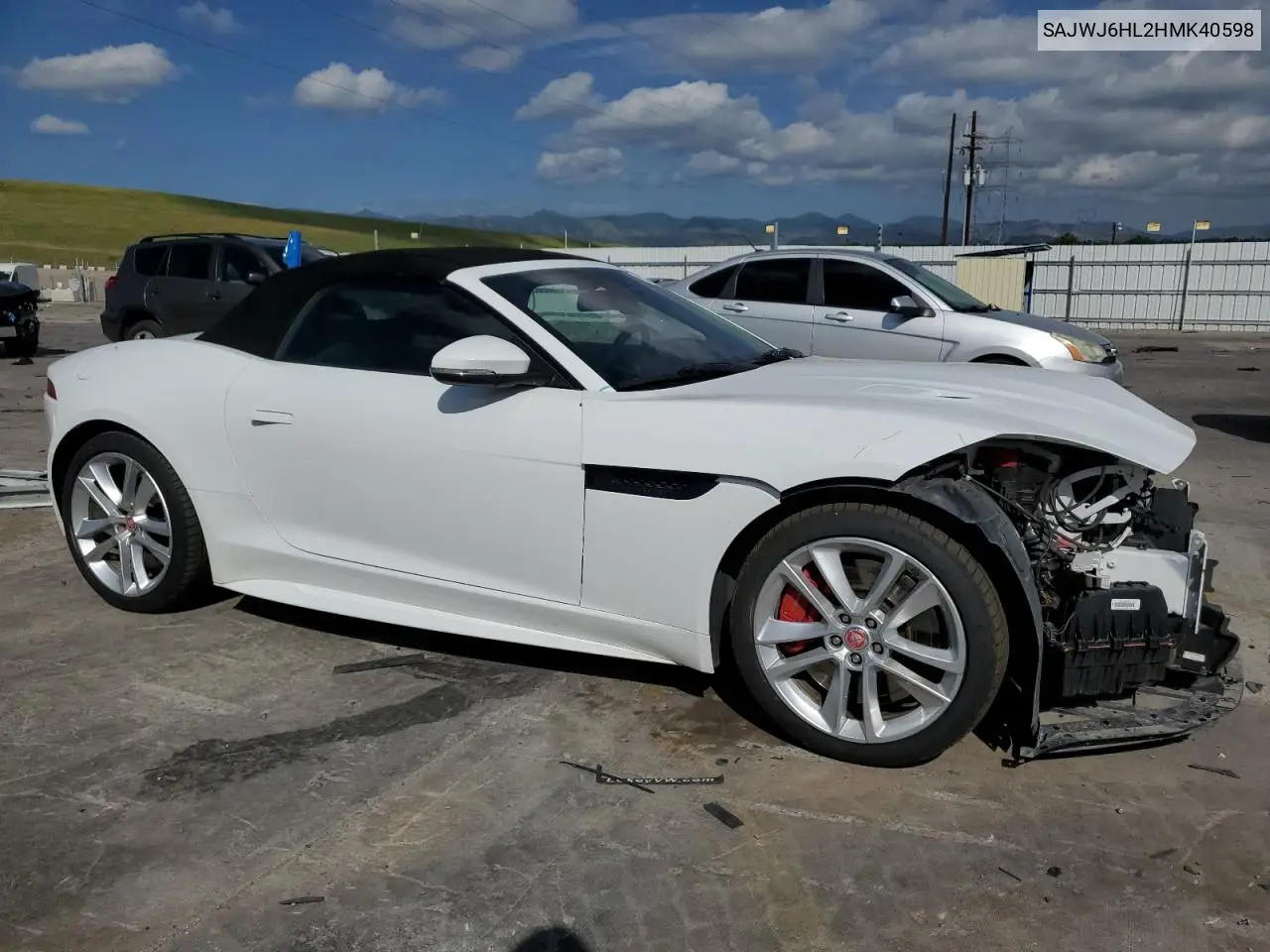 2017 Jaguar F-Type R VIN: SAJWJ6HL2HMK40598 Lot: 61839165
