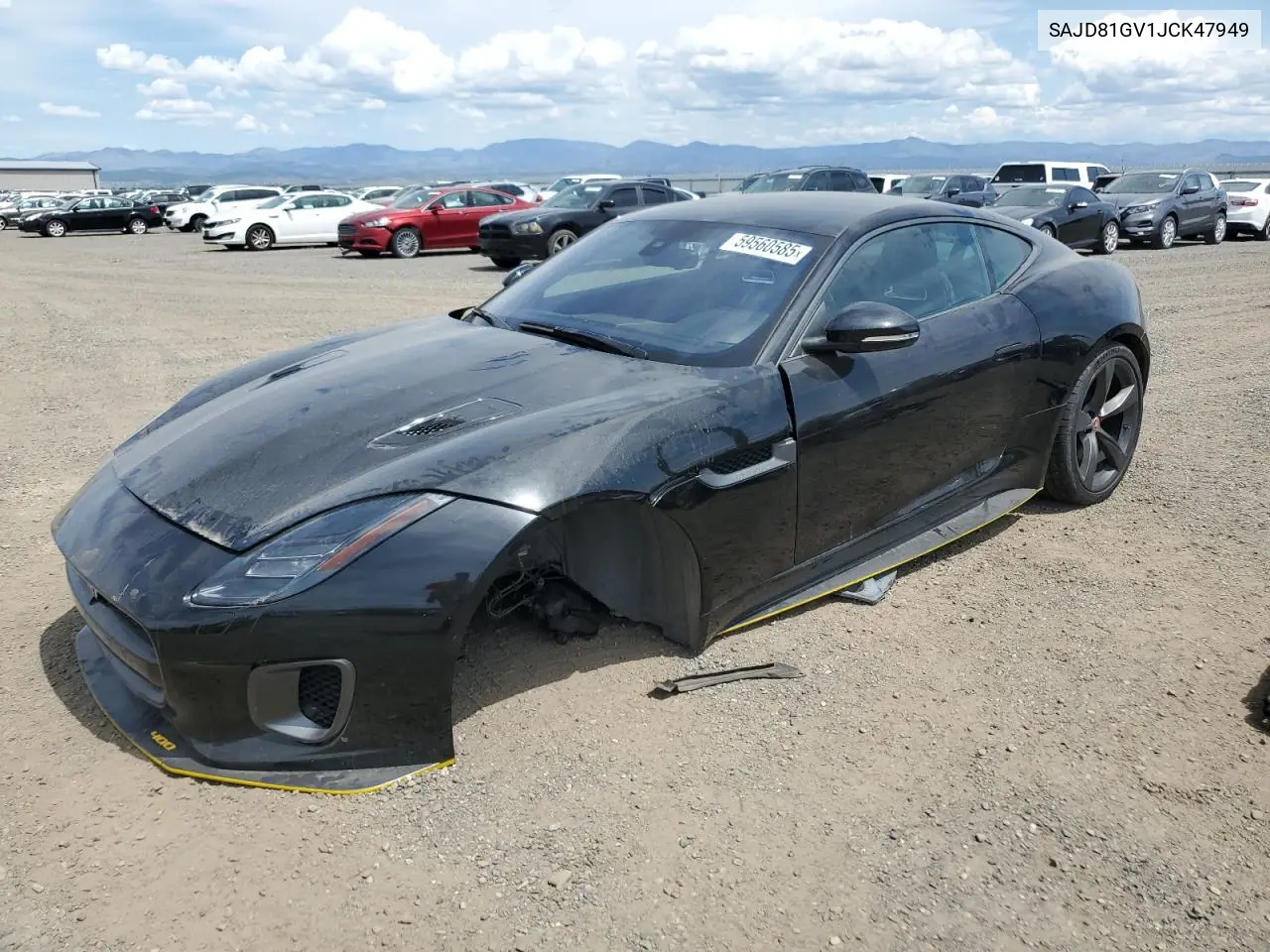 2018 Jaguar F-Type 400 Sport VIN: SAJD81GV1JCK47949 Lot: 59560585
