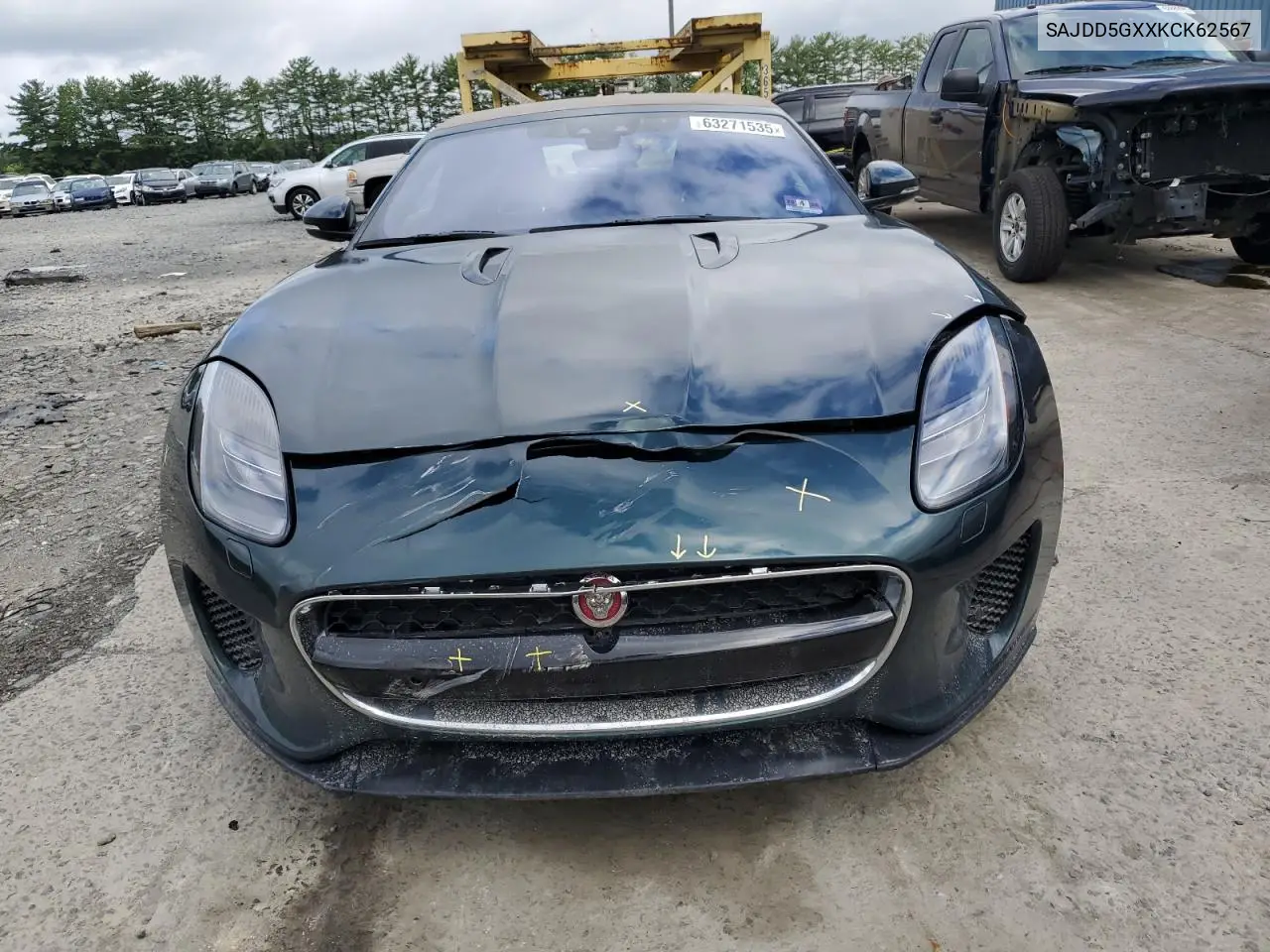2019 Jaguar F-Type VIN: SAJDD5GXXKCK62567 Lot: 63271535
