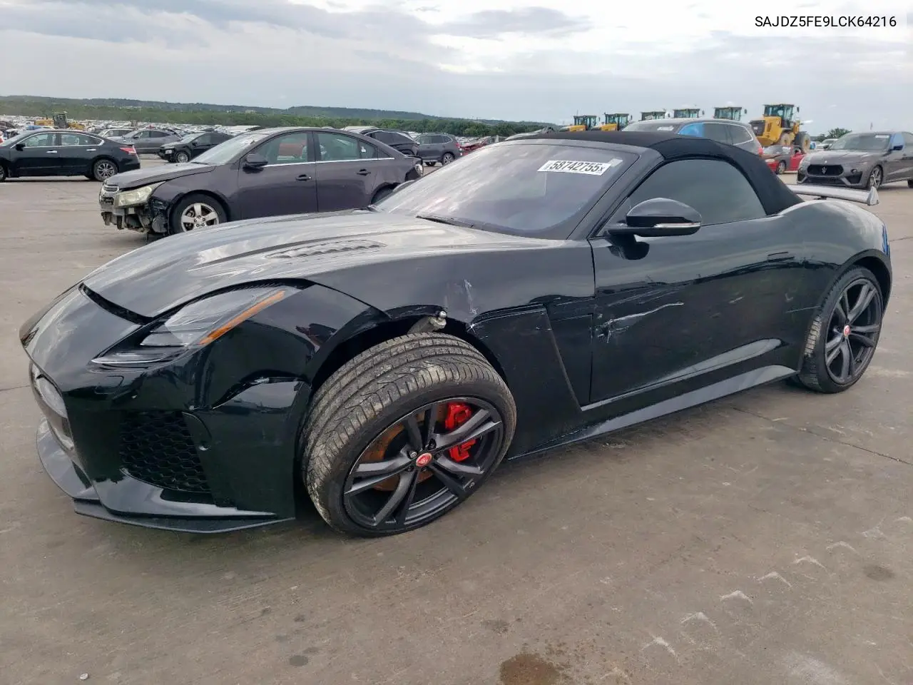 2020 Jaguar F-Type Svr VIN: SAJDZ5FE9LCK64216 Lot: 58742755