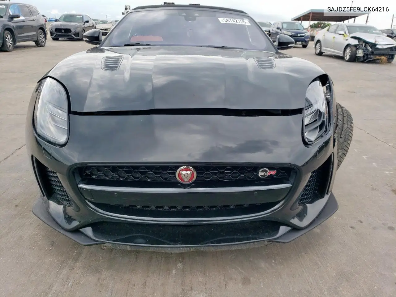 2020 Jaguar F-Type Svr VIN: SAJDZ5FE9LCK64216 Lot: 58742755