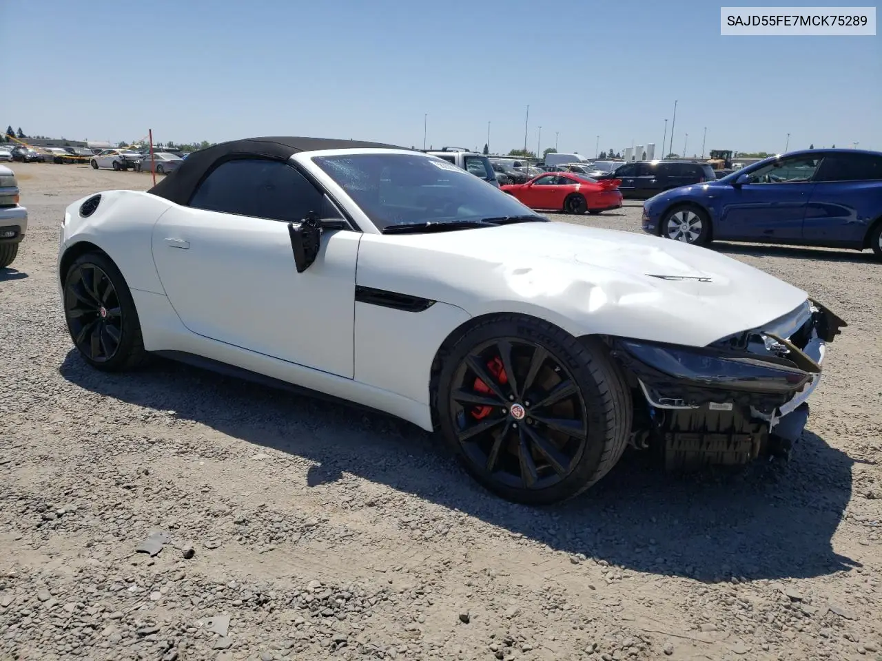 2021 Jaguar F-Type R VIN: SAJD55FE7MCK75289 Lot: 56250635