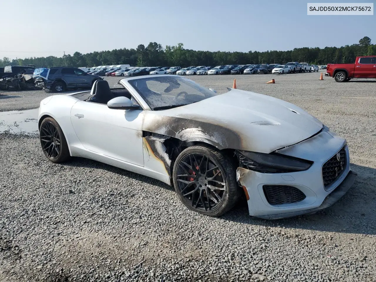 2021 Jaguar F-Type VIN: SAJDD5GX2MCK75672 Lot: 59336305