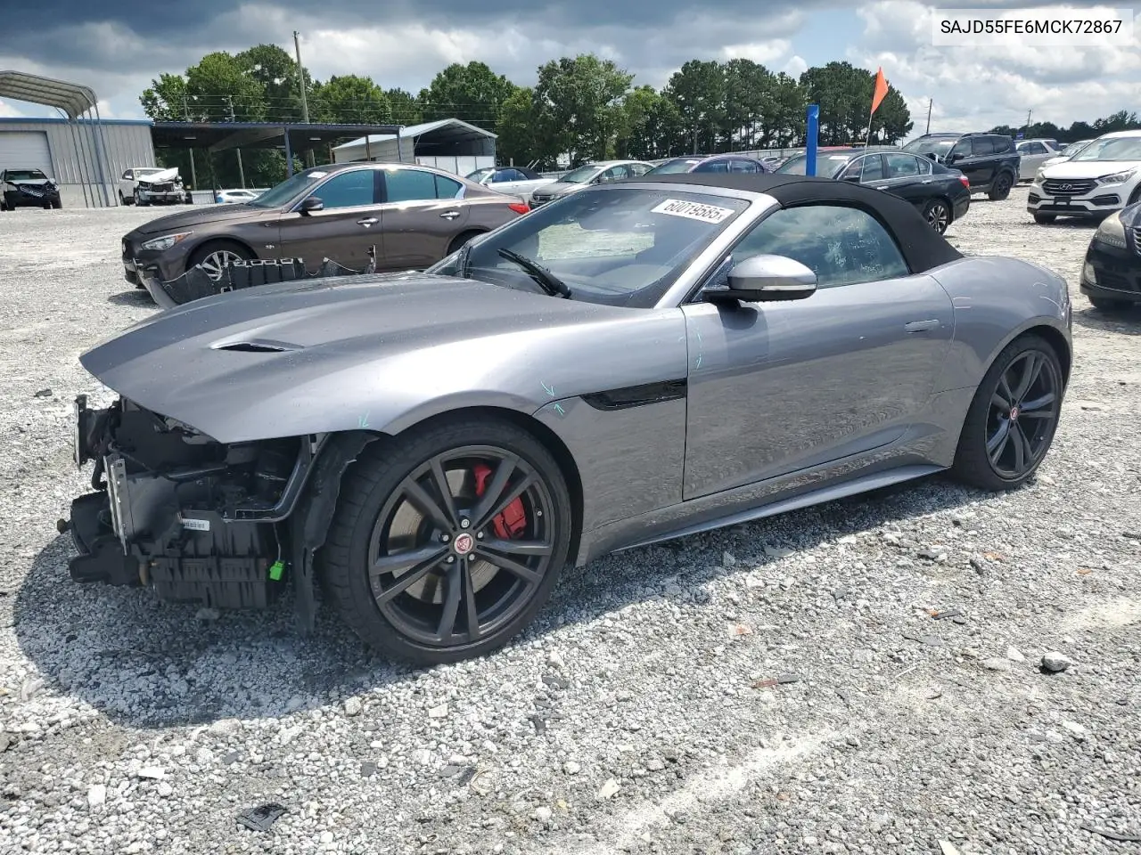 2021 Jaguar F-Type R VIN: SAJD55FE6MCK72867 Lot: 60019585