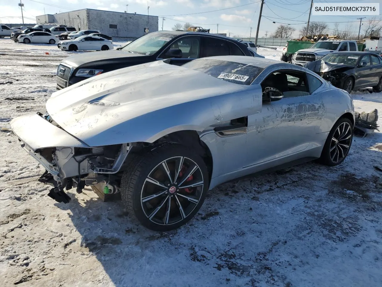 2021 Jaguar F-Type R VIN: SAJD51FE0MCK73716 Lot: 89071665