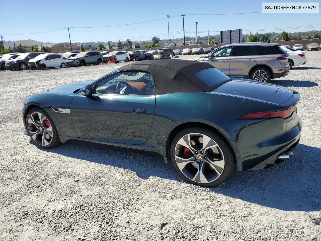 2022 Jaguar F-Type VIN: SAJDD5EE7NCK77579 Lot: 64291755