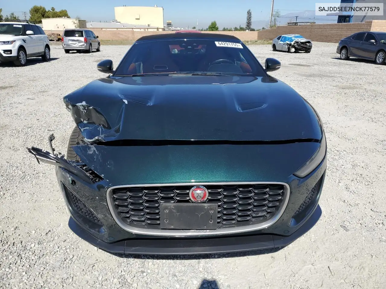 2022 Jaguar F-Type VIN: SAJDD5EE7NCK77579 Lot: 64291755