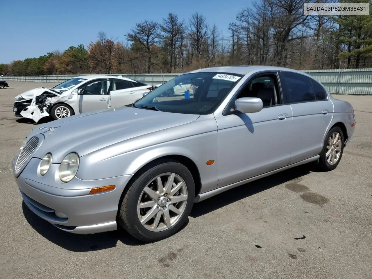 2002 Jaguar S-Type Sport VIN: SAJDA03P82GM38431 Lot: 54934795