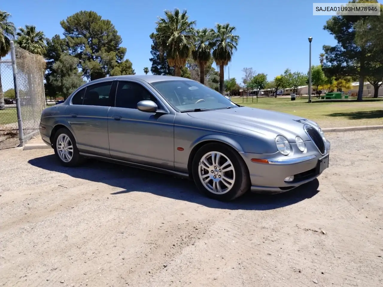 2003 Jaguar S-Type VIN: SAJEA01U93HM78946 Lot: 54582105