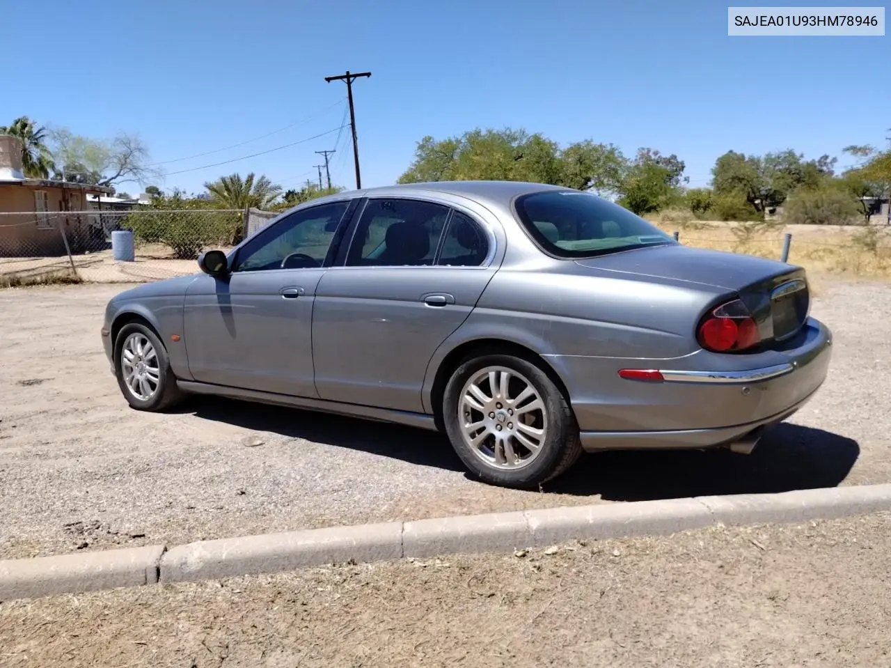 2003 Jaguar S-Type VIN: SAJEA01U93HM78946 Lot: 54582105