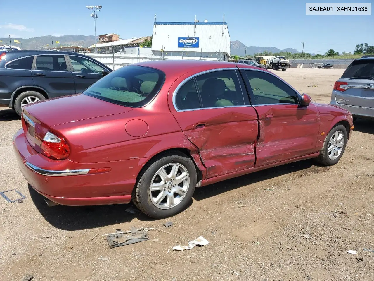 2004 Jaguar S-Type VIN: SAJEA01TX4FN01638 Lot: 61998685