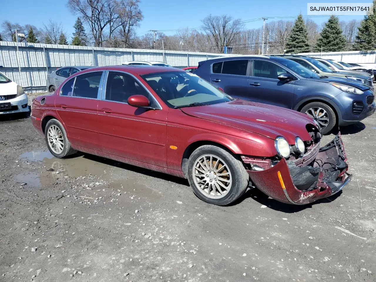 2005 Jaguar S-Type VIN: SAJWA01T55FN17641 Lot: 49897515