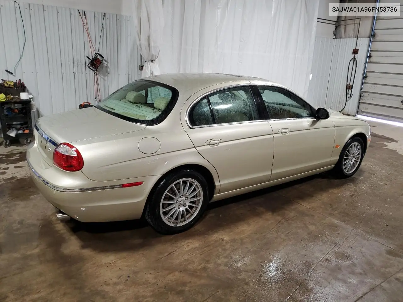 2006 Jaguar S-Type VIN: SAJWA01A96FN53736 Lot: 52300005