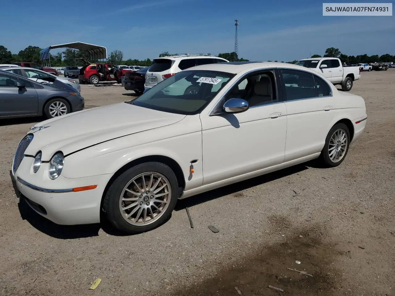 2007 Jaguar S-Type VIN: SAJWA01A07FN74931 Lot: 57917545
