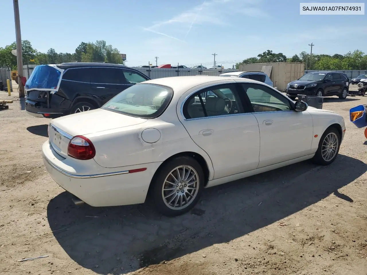 2007 Jaguar S-Type VIN: SAJWA01A07FN74931 Lot: 57917545