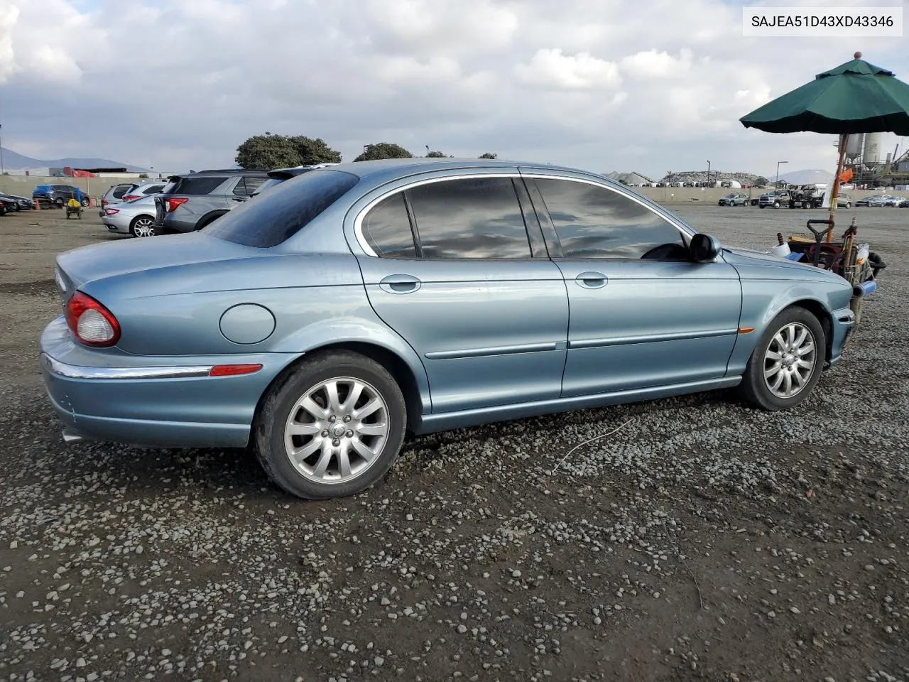 2003 Jaguar X-Type 2.5 VIN: SAJEA51D43XD43346 Lot: 76504344