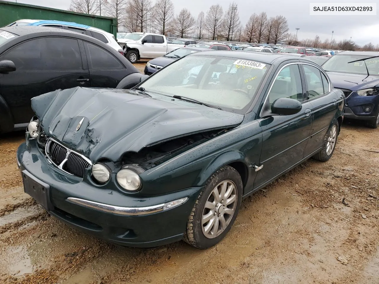 2003 Jaguar X-Type 2.5 VIN: SAJEA51D63XD42893 Lot: 81833863