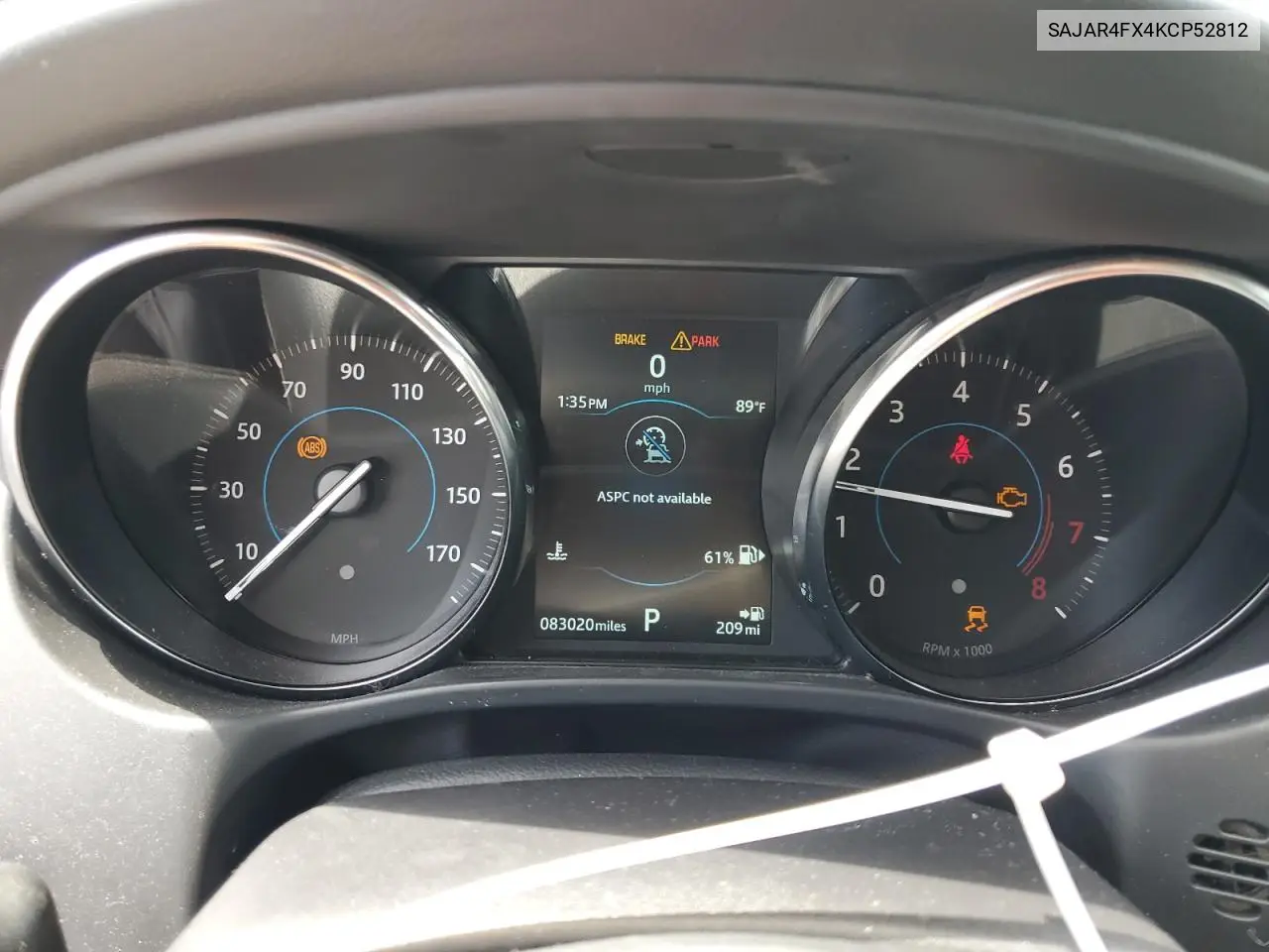 2019 Jaguar Xe VIN: SAJAR4FX4KCP52812 Lot: 60556555