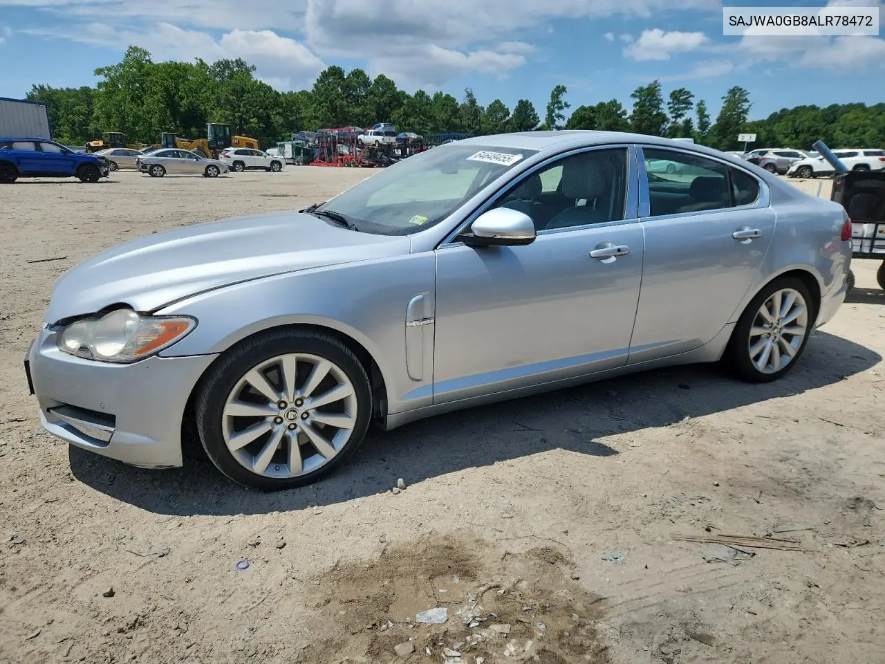2010 Jaguar Xf Premium VIN: SAJWA0GB8ALR78472 Lot: 64649455