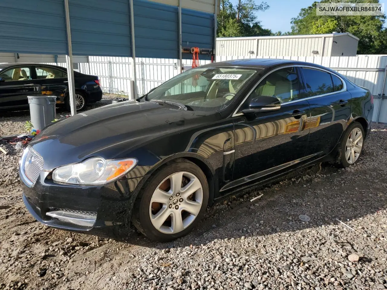 2011 Jaguar Xf VIN: SAJWA0FBXBLR84874 Lot: 65180375