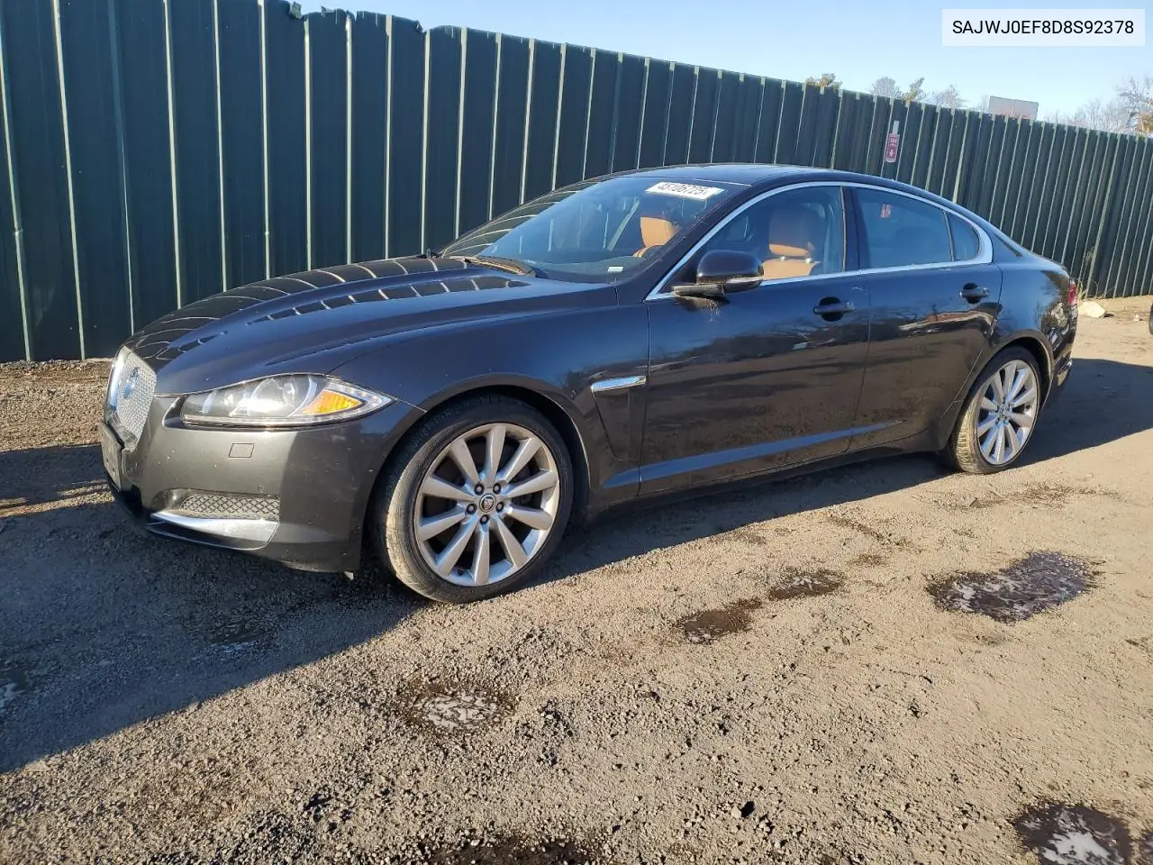 2013 Jaguar Xf VIN: SAJWJ0EF8D8S92378 Lot: 45106725
