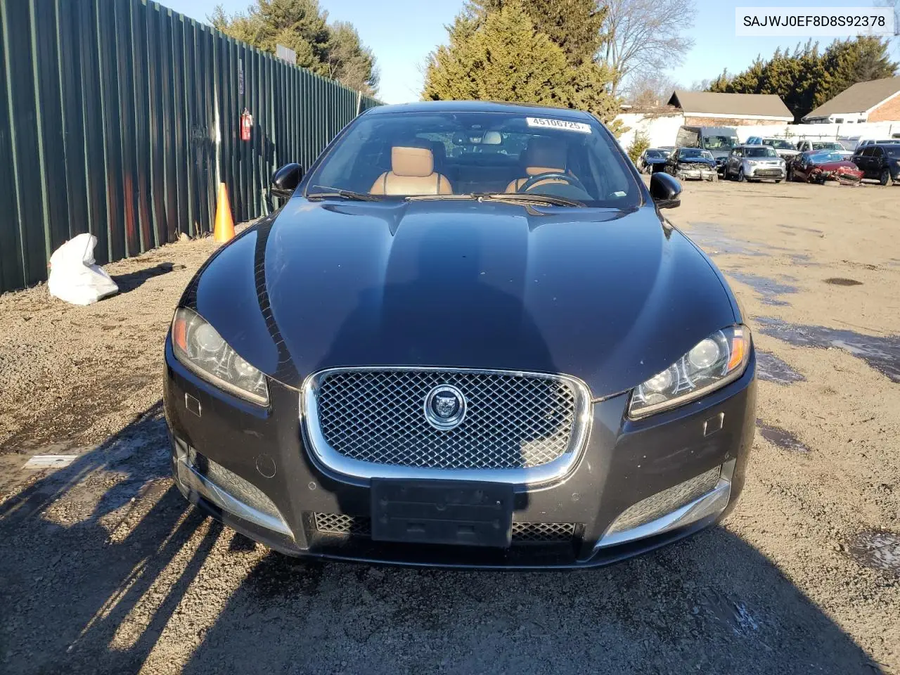 2013 Jaguar Xf VIN: SAJWJ0EF8D8S92378 Lot: 45106725