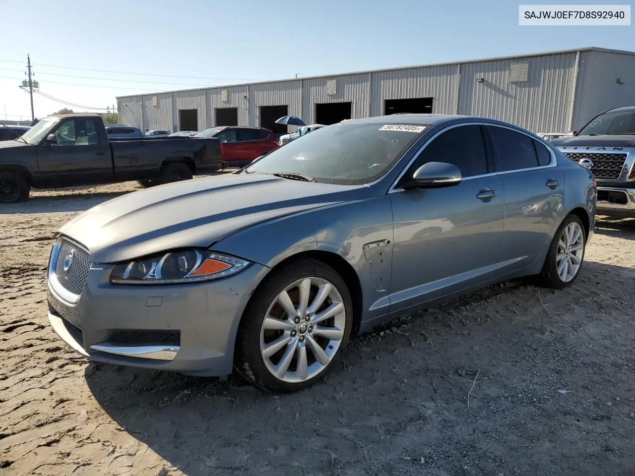 2013 Jaguar Xf VIN: SAJWJ0EF7D8S92940 Lot: 56782405