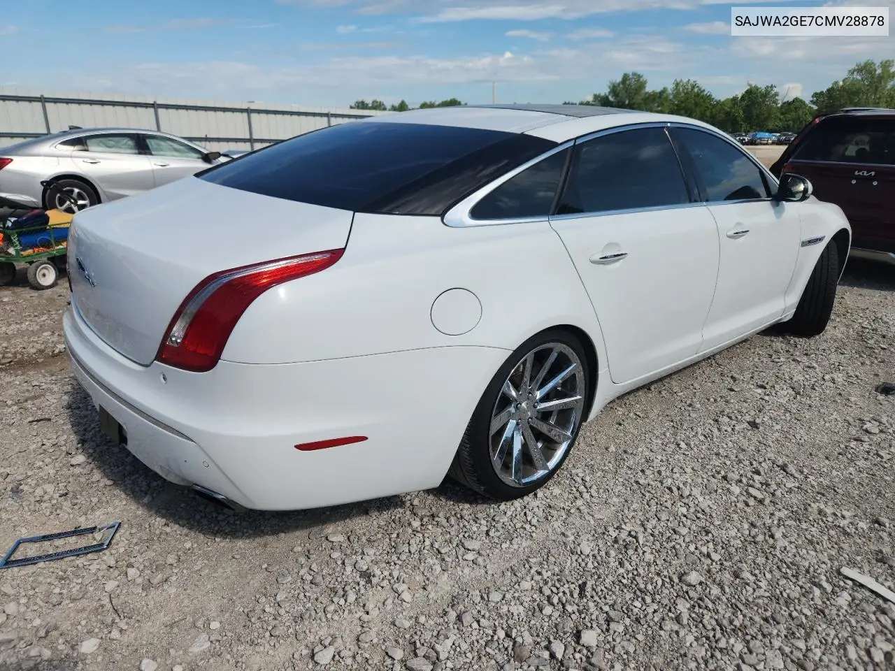 2012 Jaguar Xjl Supercharged VIN: SAJWA2GE7CMV28878 Lot: 62561695