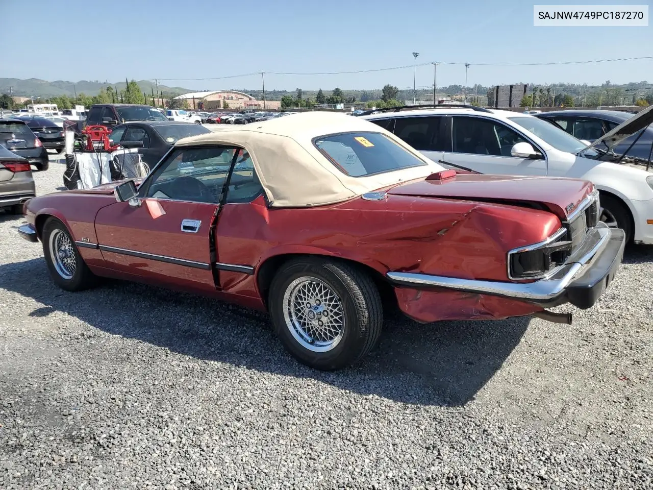 1993 Jaguar Xjs VIN: SAJNW4749PC187270 Lot: 53915085