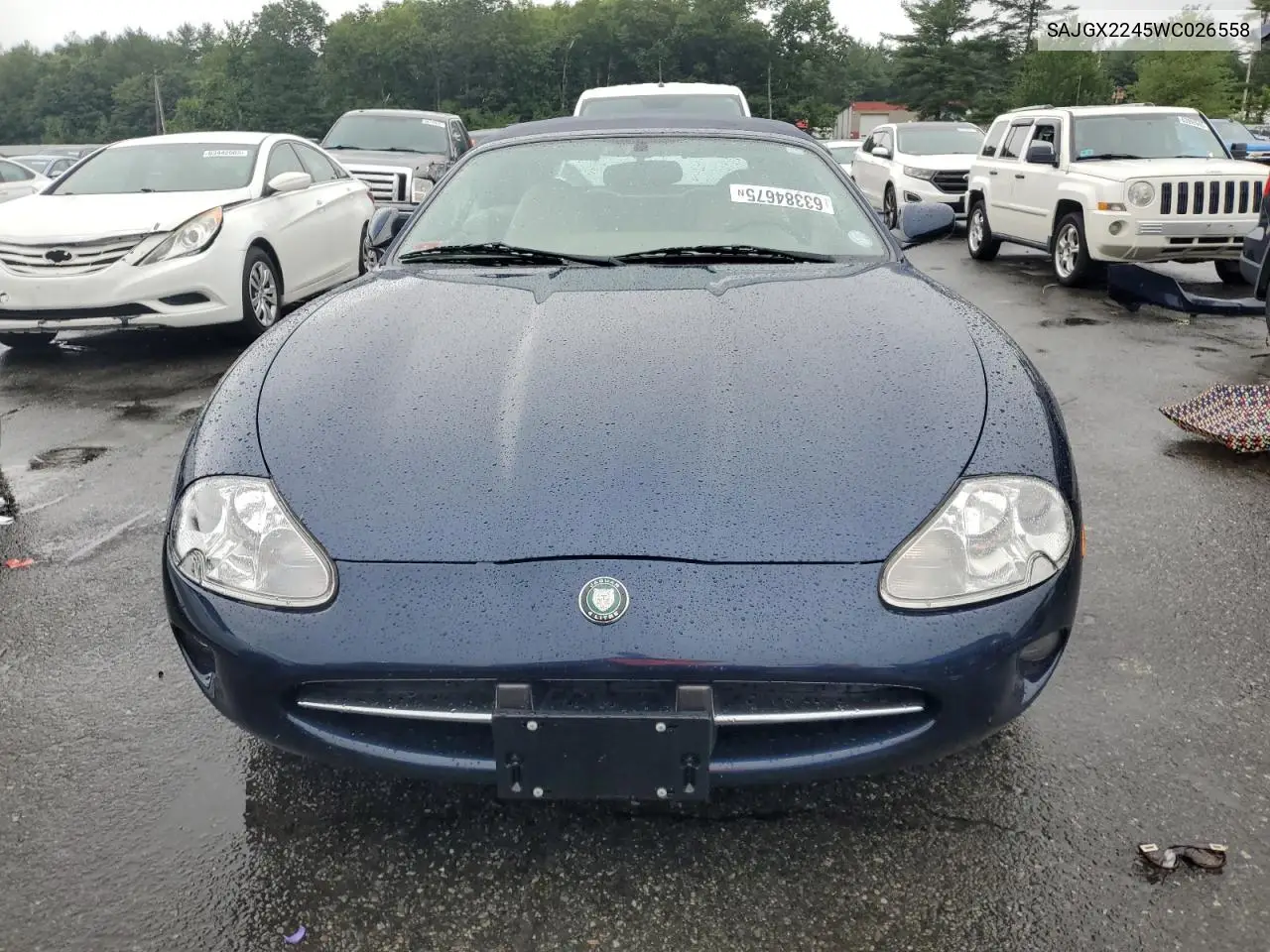 1998 Jaguar Xk8 VIN: SAJGX2245WC026558 Lot: 63384675