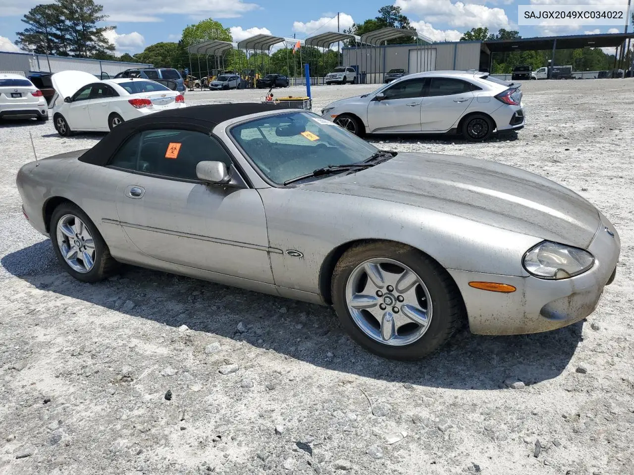 1999 Jaguar Xk8 VIN: SAJGX2049XC034022 Lot: 55690025