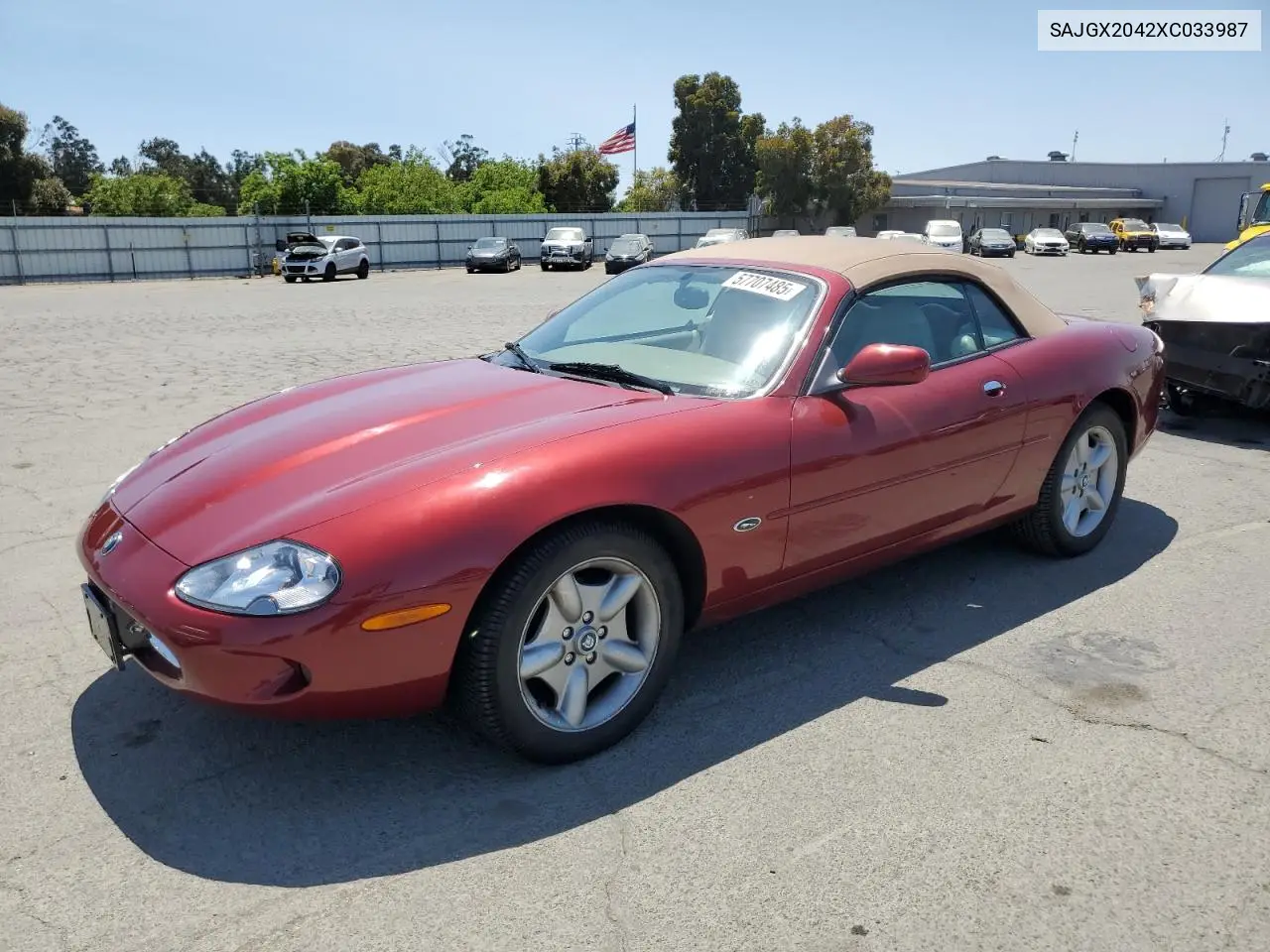 1999 Jaguar Xk8 VIN: SAJGX2042XC033987 Lot: 57707485