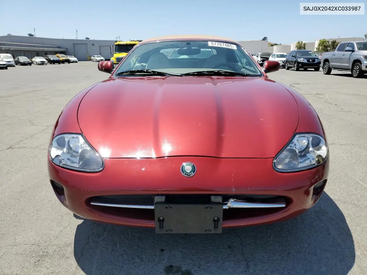 1999 Jaguar Xk8 VIN: SAJGX2042XC033987 Lot: 57707485