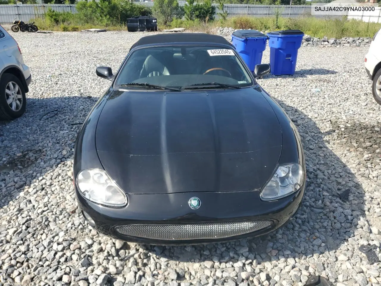 2000 Jaguar Xk8 VIN: SAJJA42C9YNA03000 Lot: 64522045