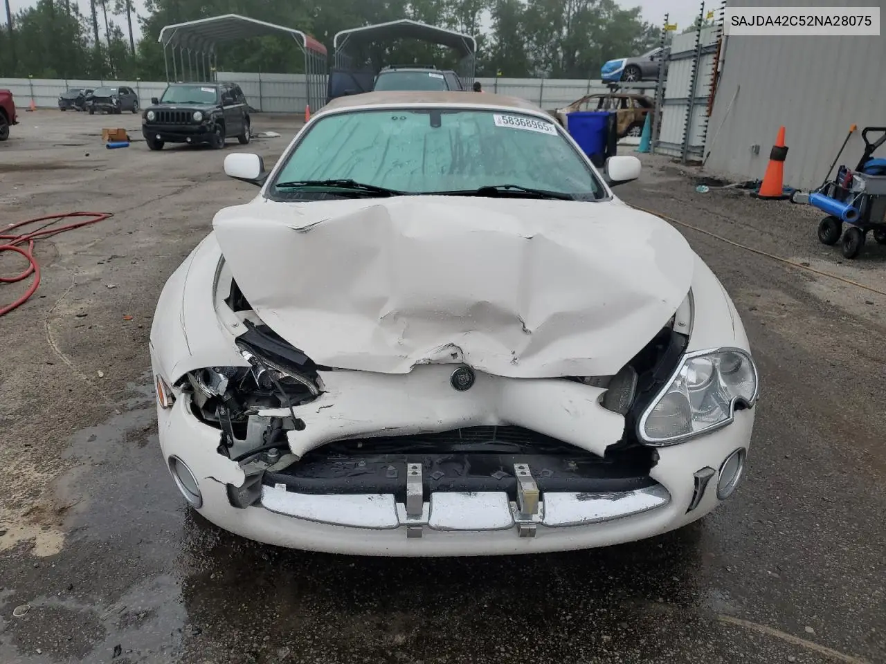2002 Jaguar Xk8 VIN: SAJDA42C52NA28075 Lot: 58368965