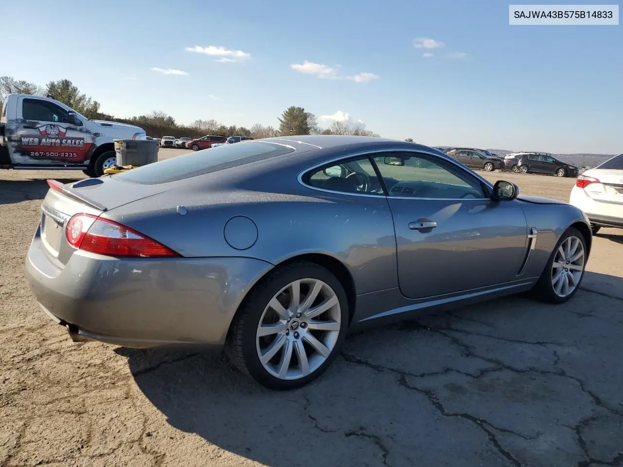 2007 Jaguar Xk VIN: SAJWA43B575B14833 Lot: 47523645